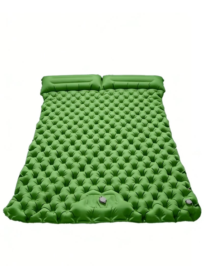 TOP ONE Double camping sleeping mat | Ultralight camping mat | With pillow | Built-in foot pump | Inflatable sleeping mat |camping bed、camping mattress、camping mat、sleeping pad| Lightweight and portable | Suitable for camping | Backpacking | Hiking | Tent camping. - Image 1